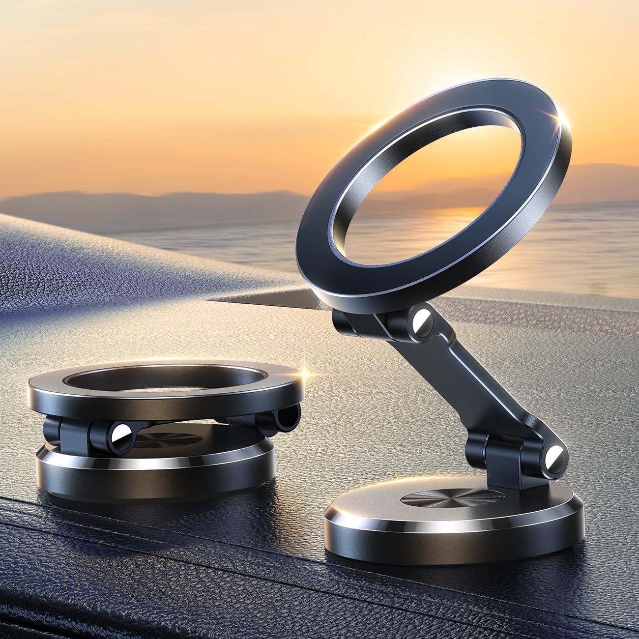 Versatile Magnetic Car Phone Mount with 360° Flexibility