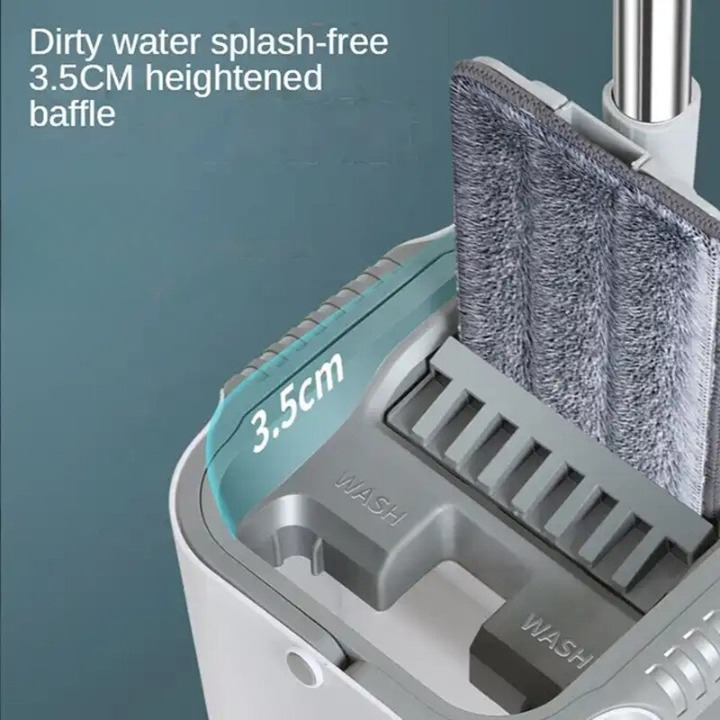 Versatile 360° Cleaning Mop and Bucket Combo with Microfiber Cloths
