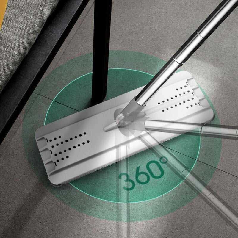 Versatile 360° Cleaning Mop and Bucket Combo with Microfiber Cloths