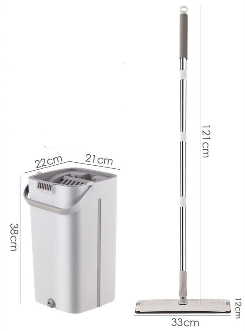 Versatile 360° Cleaning Mop and Bucket Combo with Microfiber Cloths