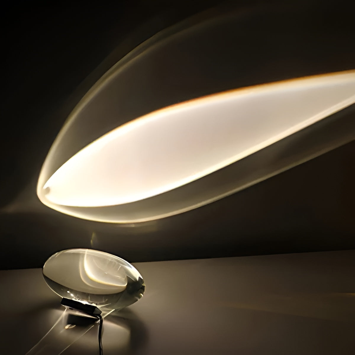 Oval Shaped Table Lamp with Warm Ambient Glow