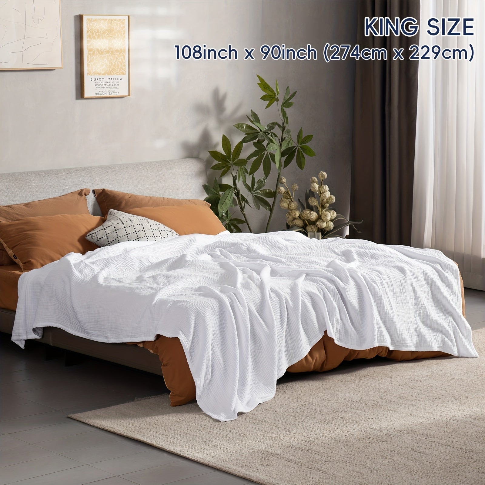 BreezyComfort - Ultra-Light Cotton Blanket for Year-Round Relaxation