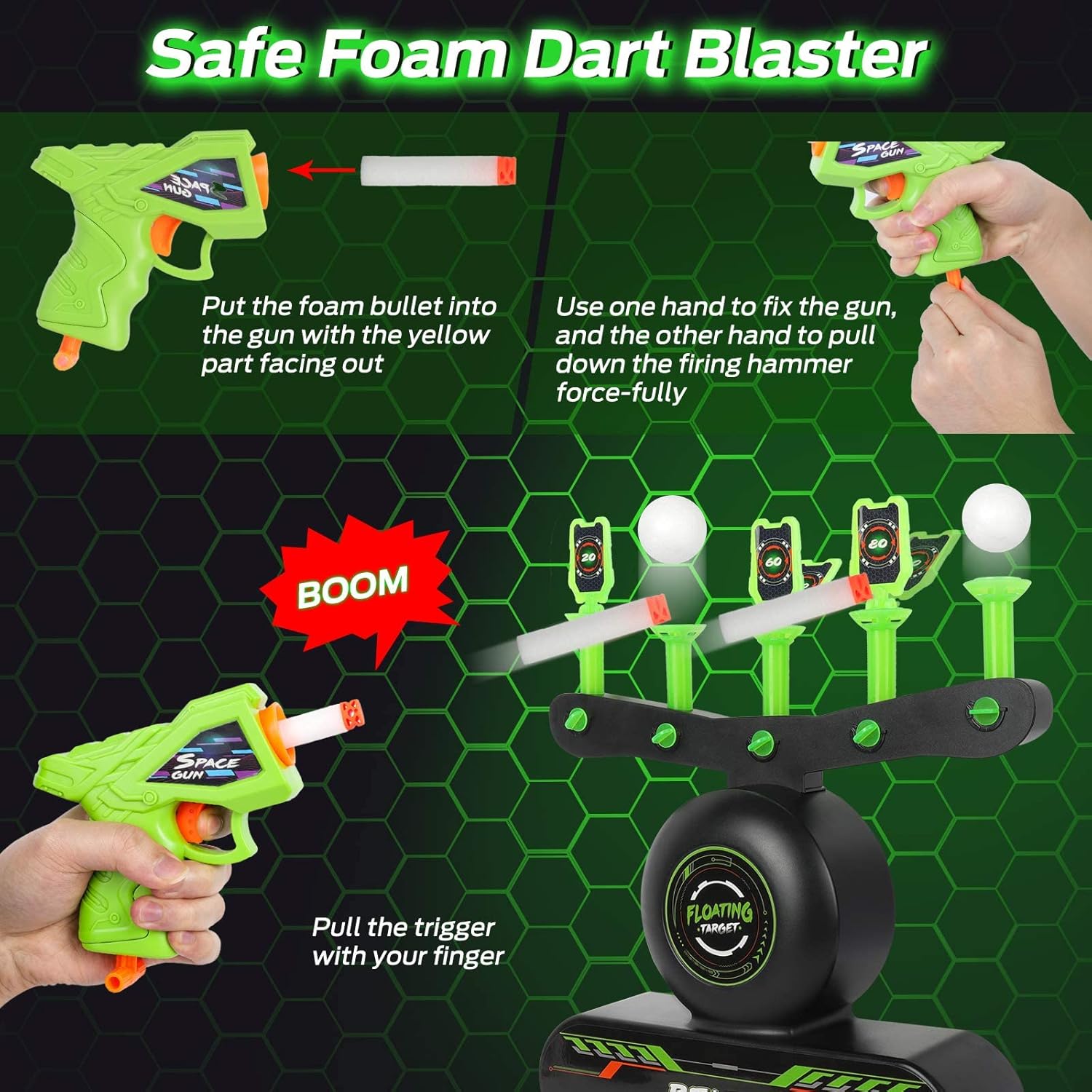 FlashGlide™ — Ignite Thrilling Family Battles with Glowing, Floating Target Action