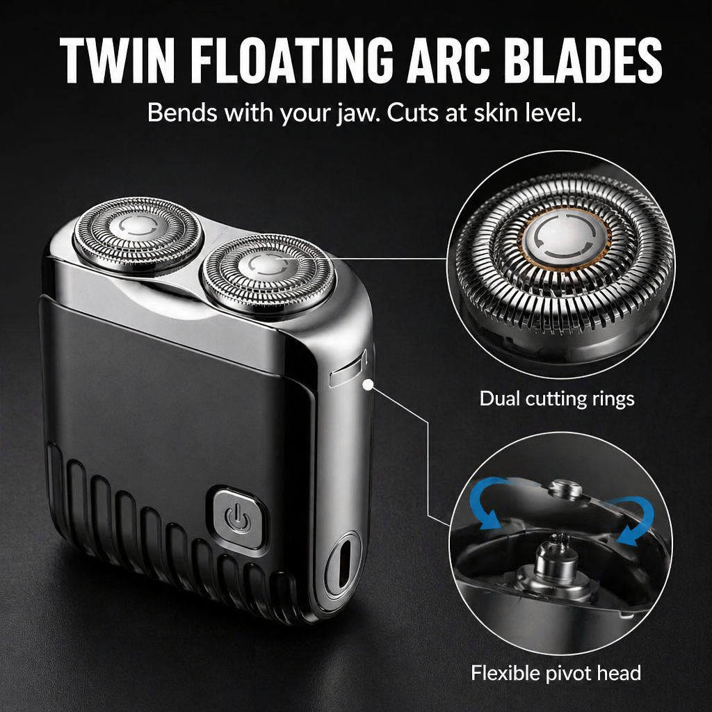 TitanGlide™ — Achieve a Precise, Skin-Friendly Shave That Fits in Your Pocket