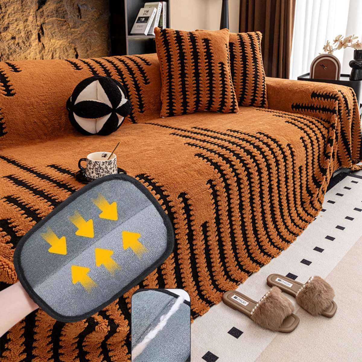 LumiNest™ Plush Sofa Cover — Wrap Your Sofa in Unshakable Comfort and Plush Luxury