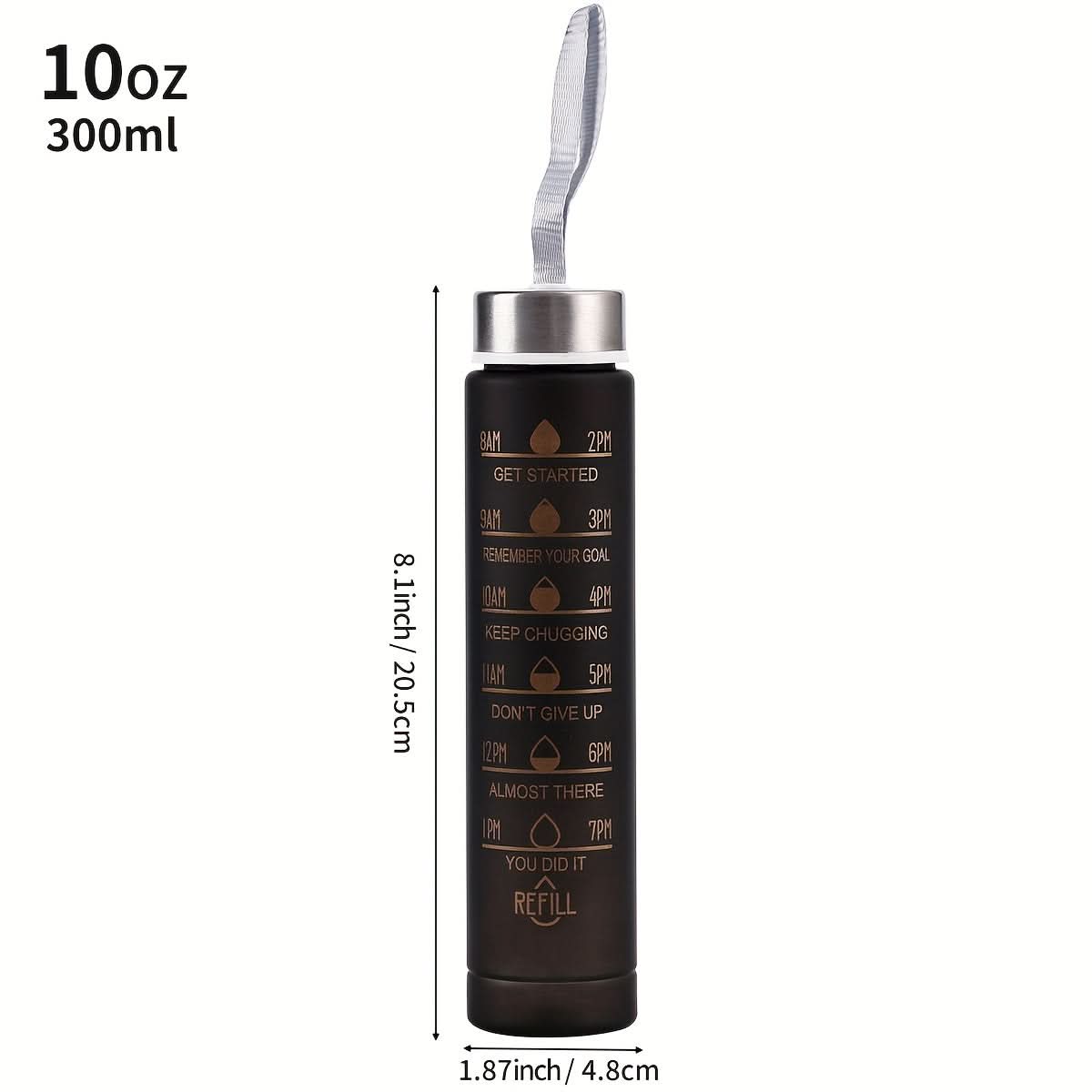Gradient Water Bottle with Straw for Hydration