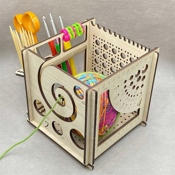 Tangle-Free Crafting Bliss | Storage for Needles Scissors Tools | Smooth Thread Flow Without Snags | KnitNest