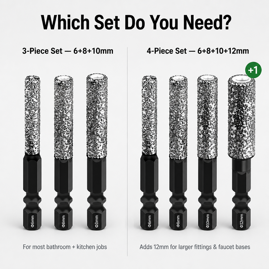 TriumphEdge™ — Drill Spotless Holes in Tile, Marble & Glass Dry