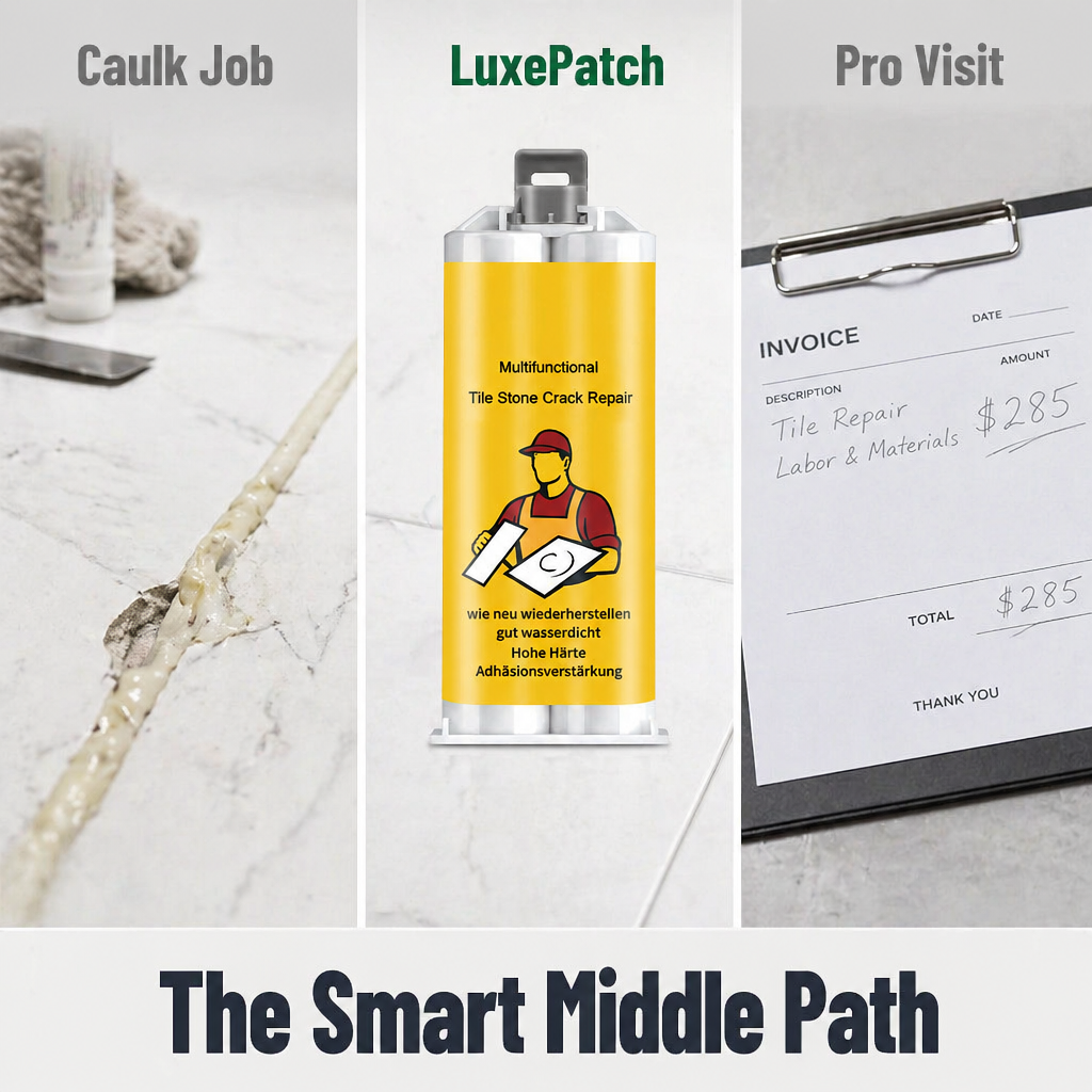 LuxePatch™ — Match Color & Repair Cracked Tile, Stone, or Porcelain Fast