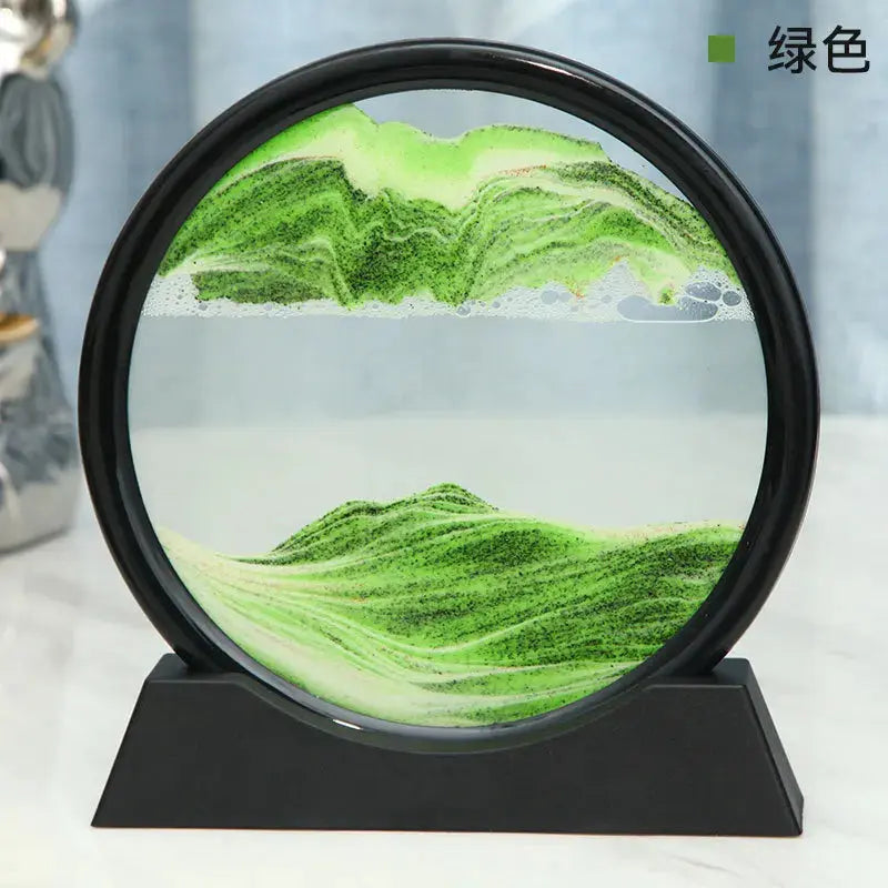 Glass 3D Sand Art Picture with Moving Sand Design