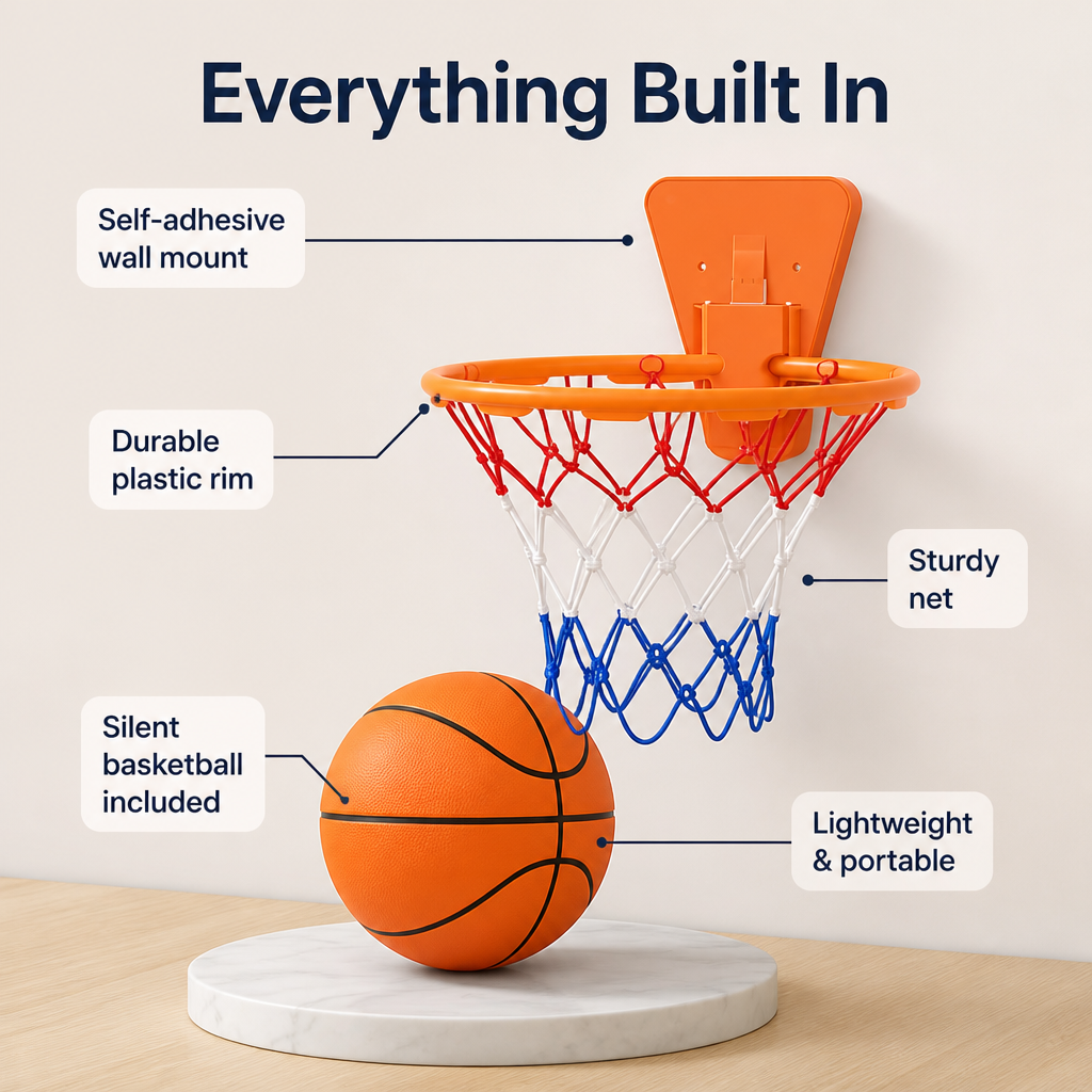 VersaHoop™ — Turn Any Wall into Your Personal Basketball Playground Instantly