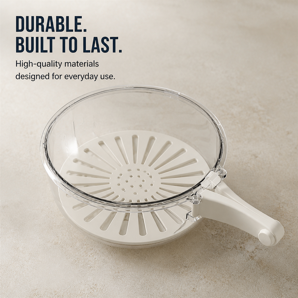 PureFlow™ Basket — Make Meal Prep a Breeze with Effortless Rinsing and Freshness Locked In