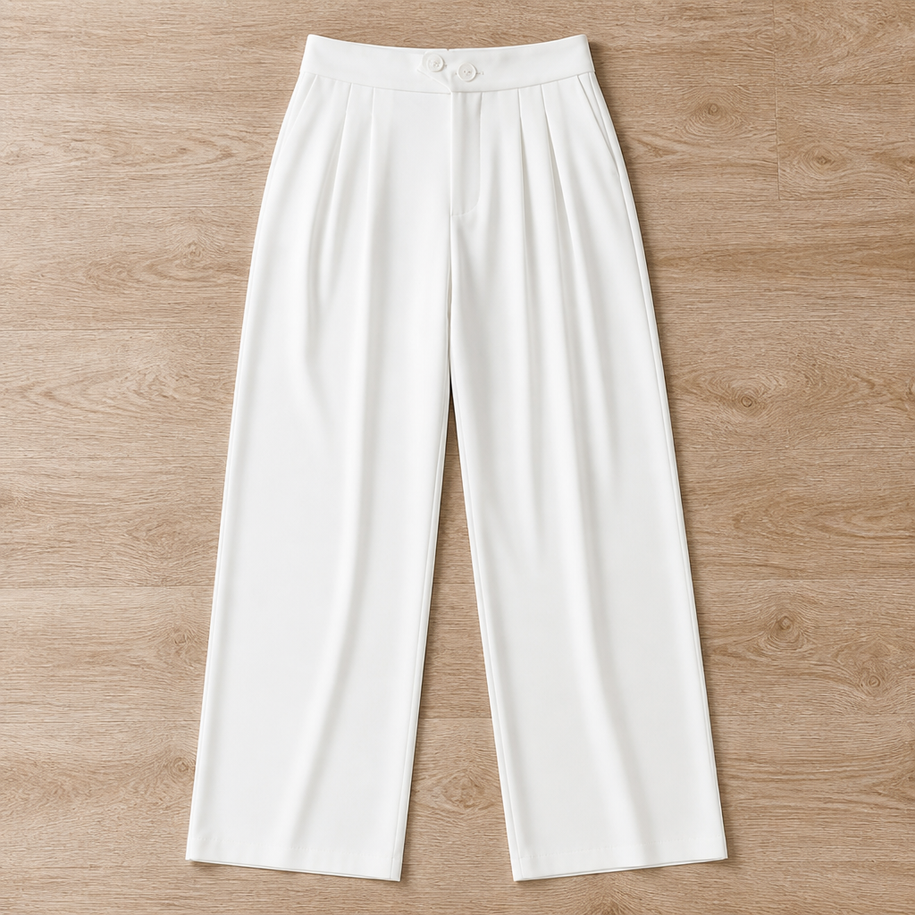 VelaCurve™ – High-Waist Wide-Leg Plus Size Pants with Wrinkle-Free Stretch