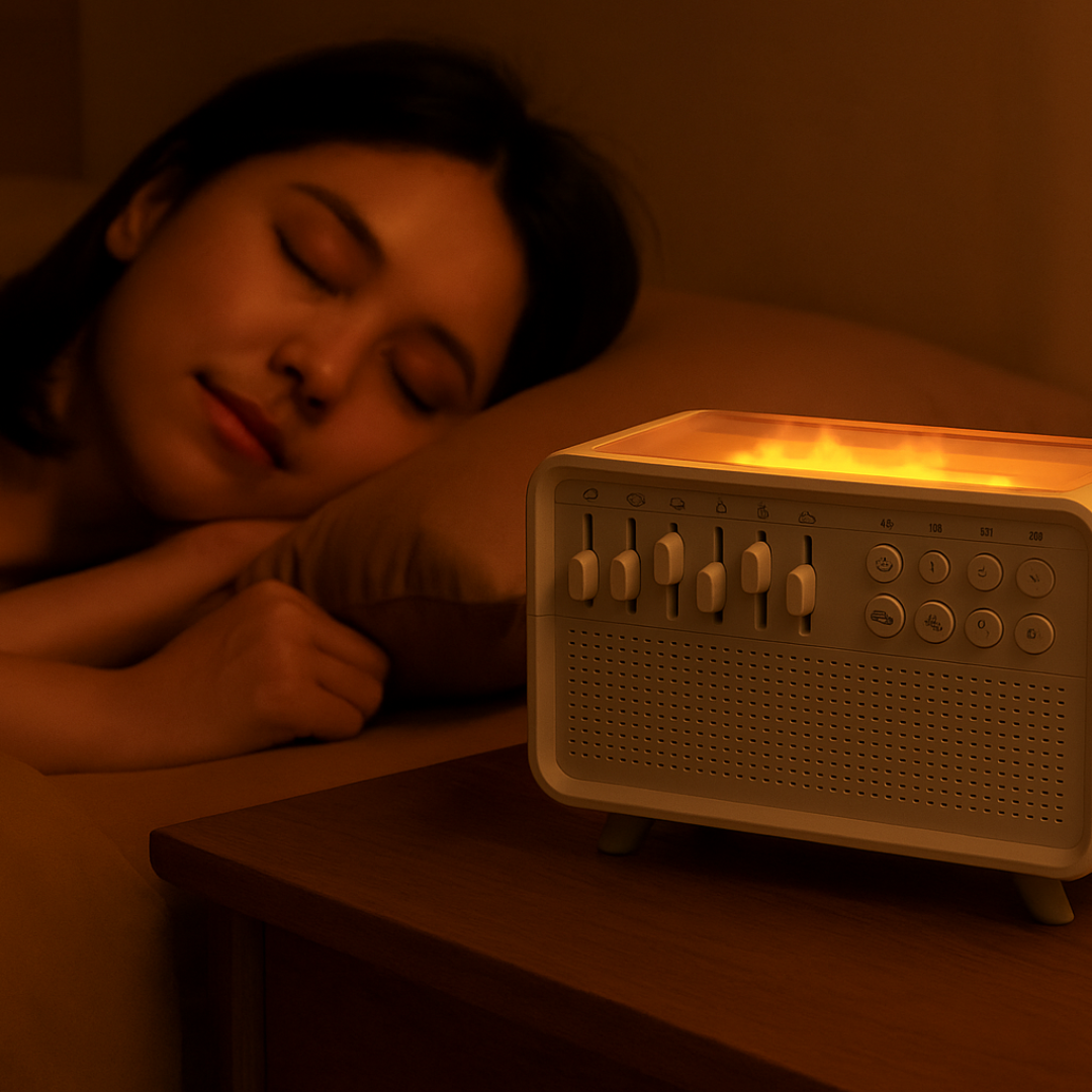 Tranquil Sound Oasis: USB White Noise Device with Humidifier & Light