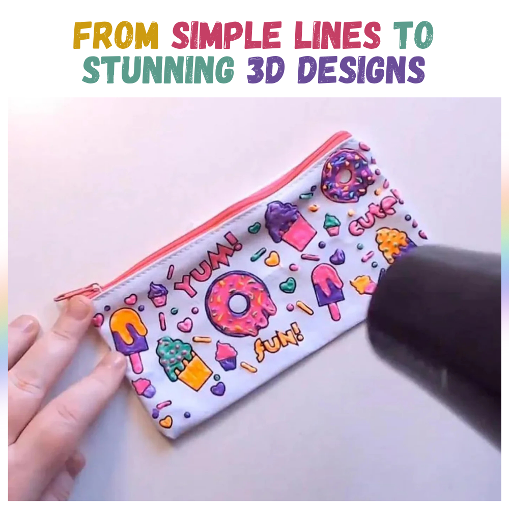 InspiraRise™ 3D Drawing Pens — Bring Your Imagination to Life with Vibrant, Touchable Art That Pops Off the Page