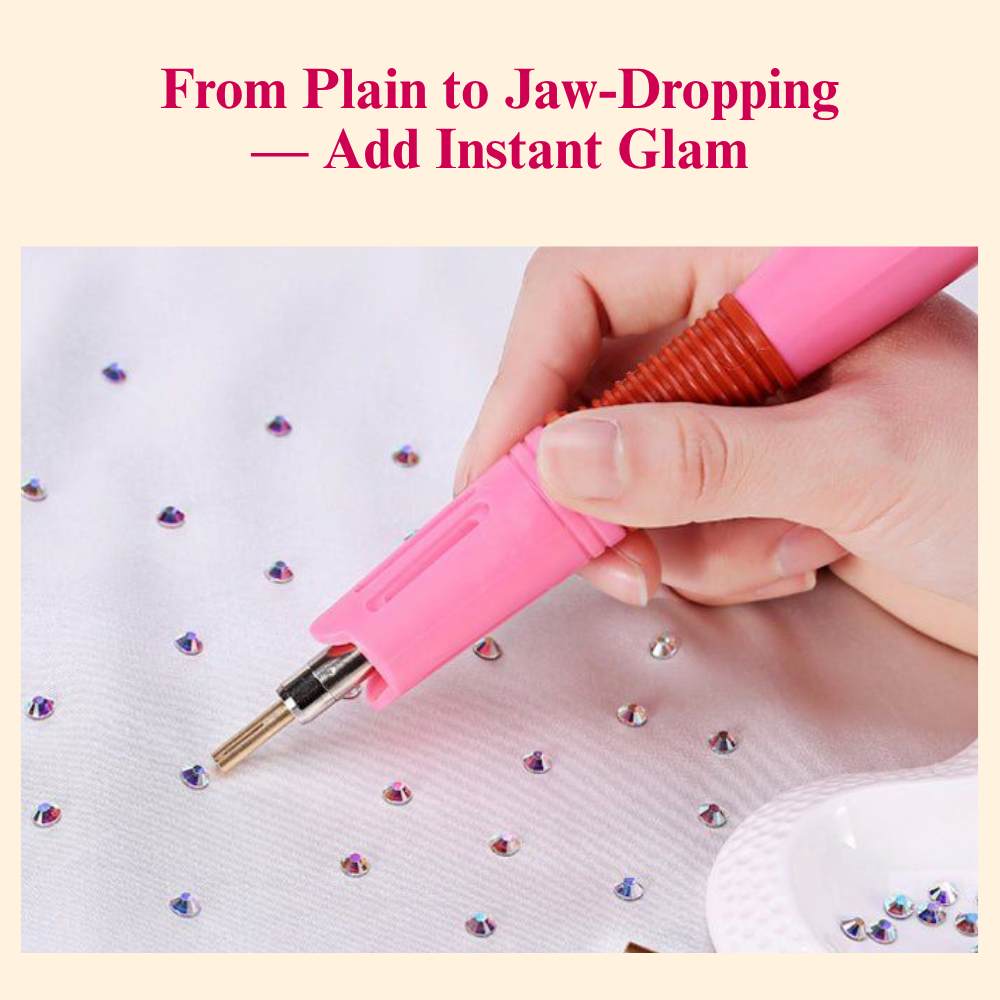 GlowPulse™ Rhinestone Pen — Craft Stunning Sparkle Effortlessly with Every Press