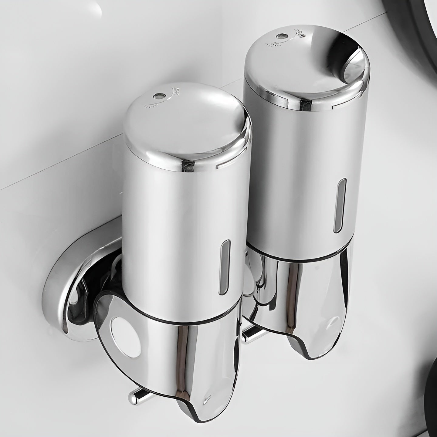 Elegant Wall-Mounted Soap Dispenser for a Chic Bathroom