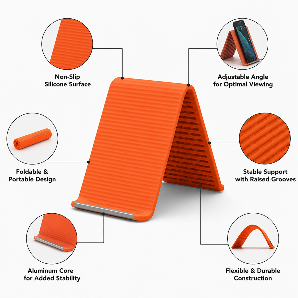 FlexiStance™ — Shape Your Device, Free Your Neck and Hands