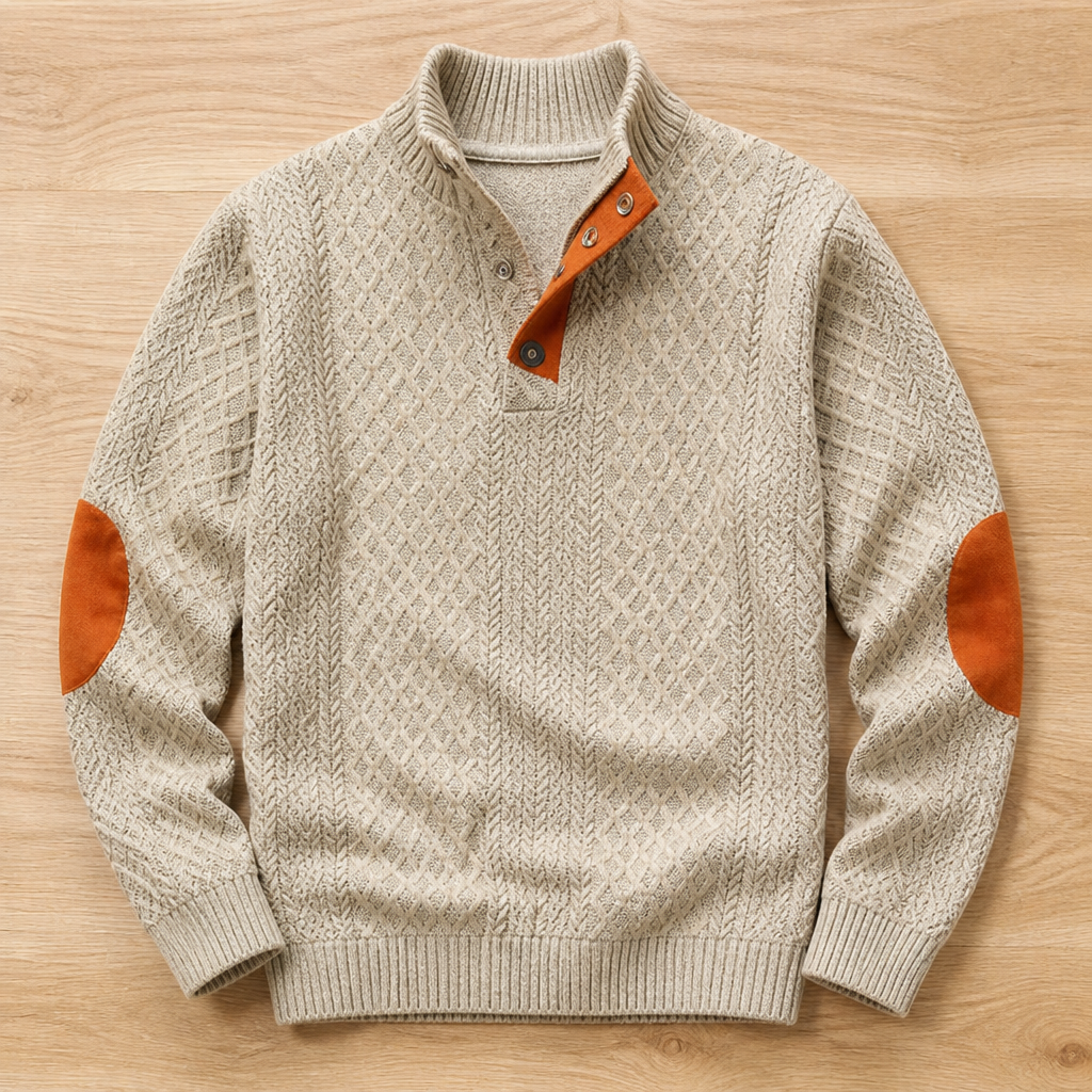 StriTex™ Jacquard Collar Sweater — Command Attention with Timeless Comfort and Rugged Style