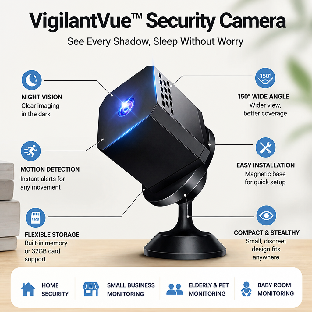 VigilantVue™ Security Camera — See Every Shadow, Sleep Without Worry