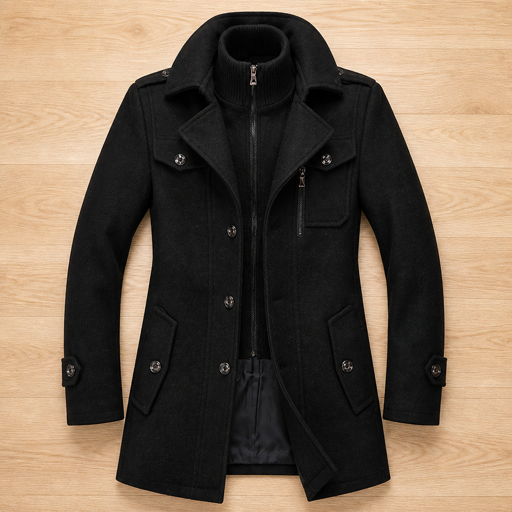 Double Shield Wool Coat™ — Command Warmth and Confidence Wherever You Go