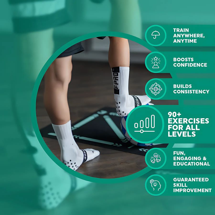 Ultimate Soccer Skill Development Mat with Video Coaching