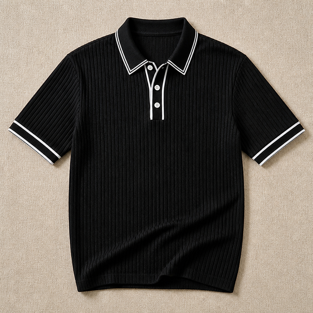 AeroStride™ – Breathable Lightweight Polo Shirt with Contrast Trim