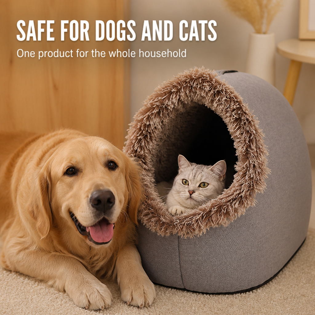 SnuggleNest™ — Your Pet’s Cozy Hideaway That Melts Winter’s Chill Away