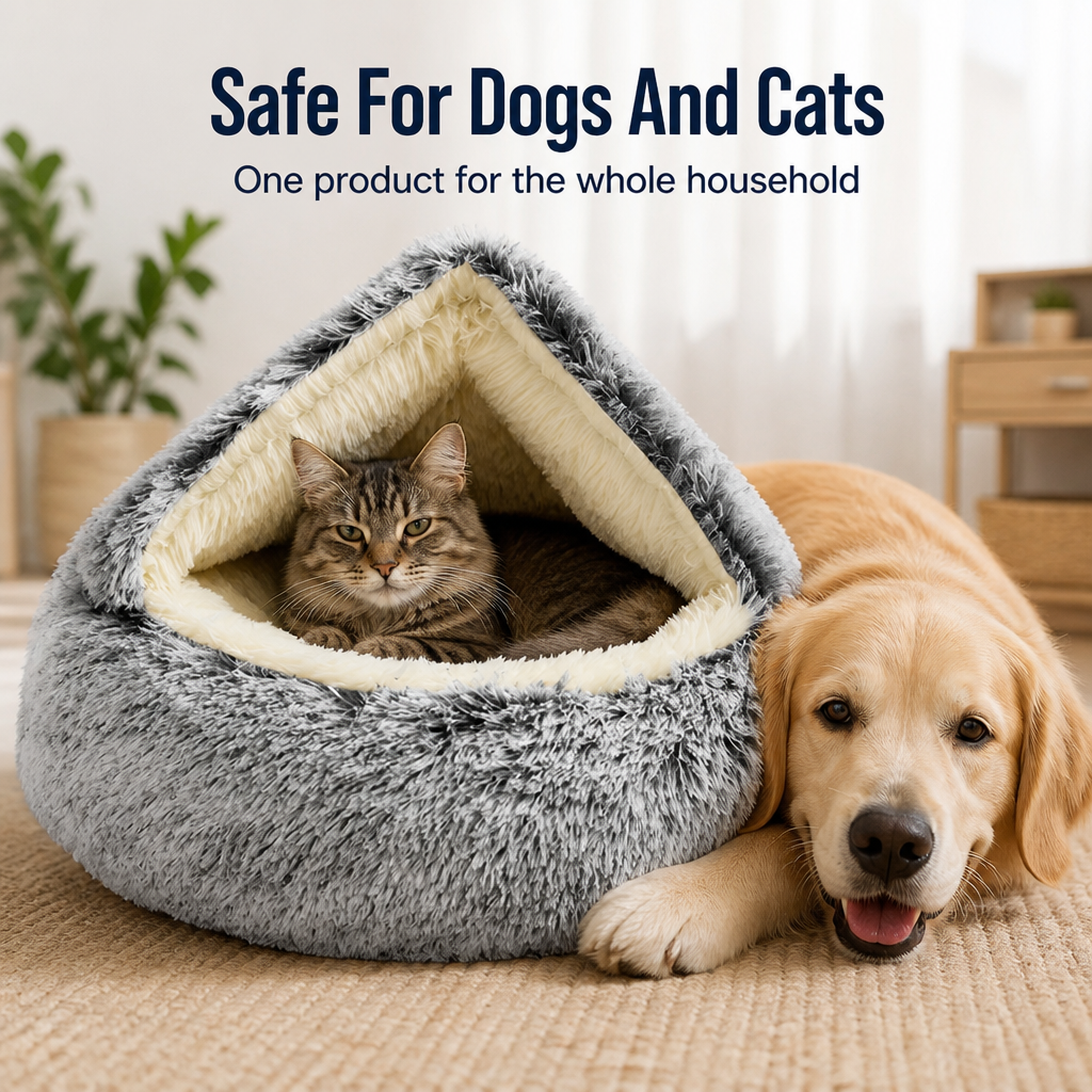 SnuggleNest™ — The Cozy Hug That Calms Your Pet to Deep, Dreamy Sleep