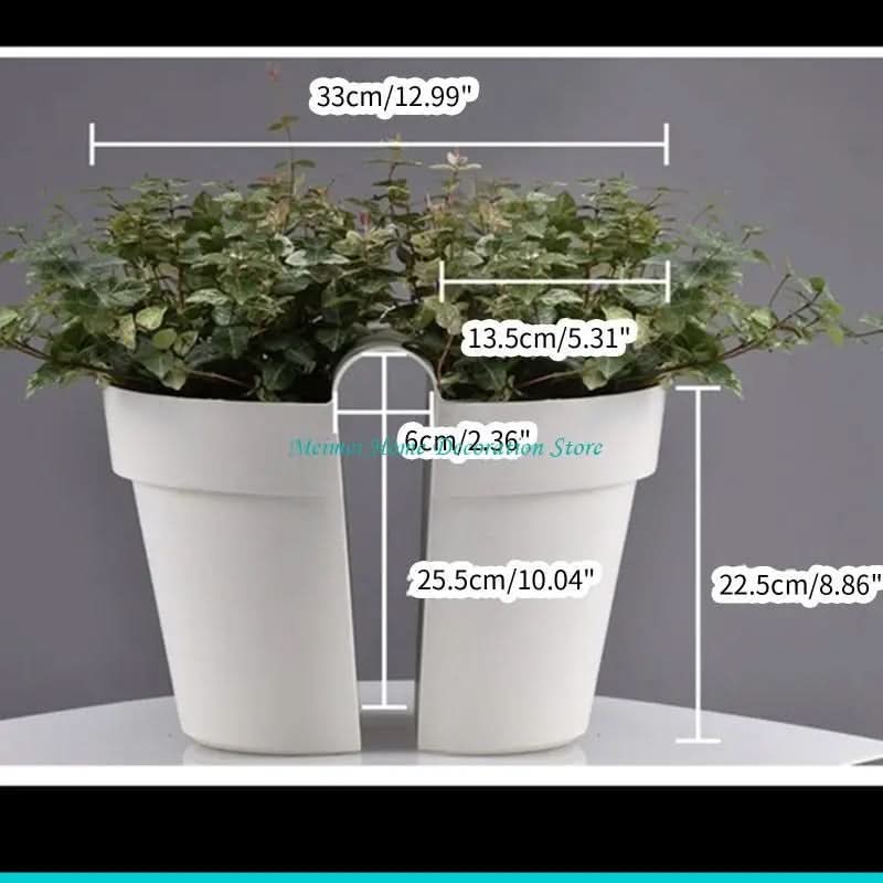 Double-Sided Railing Planter for Hanging Use