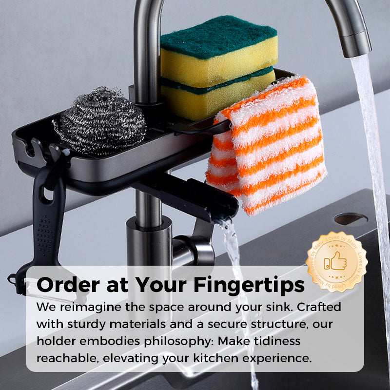 Sink Rack | Accelerates Sponge and Brush Drying | Clamp-On Mount | SinkSmart