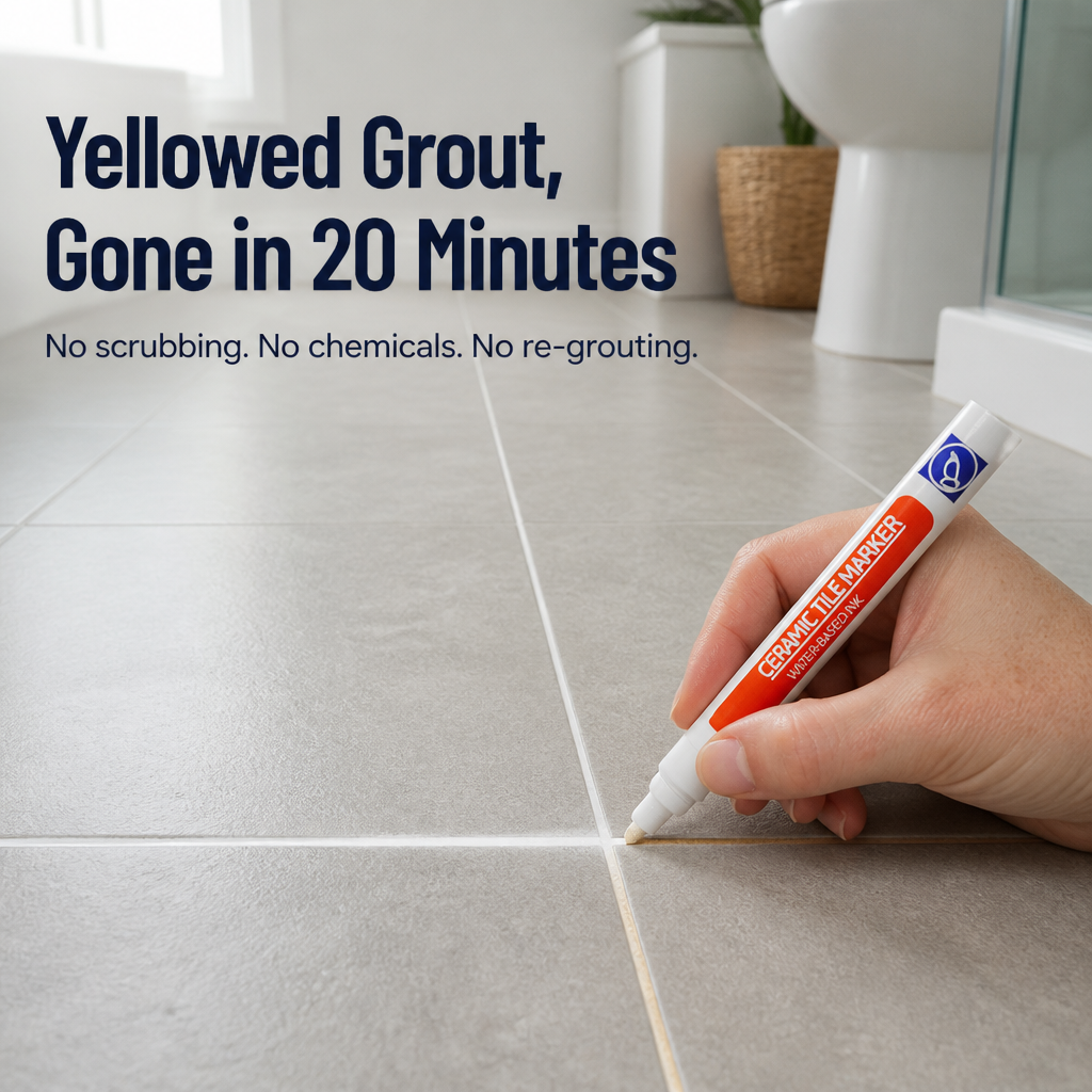 BioShieldSeal™ — Restore Yellowed Grout Lines to Fresh White in 20 Minutes