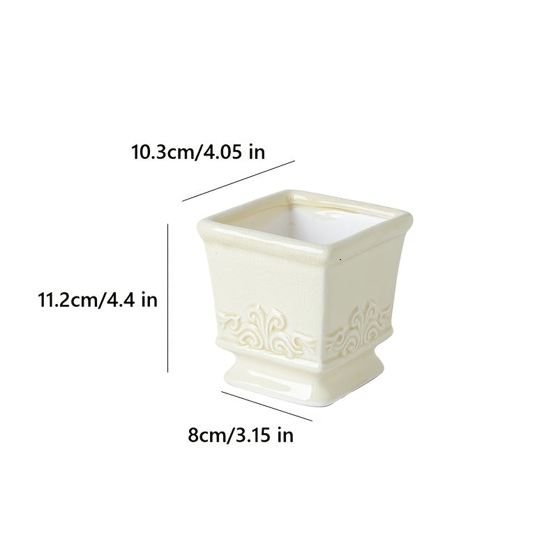 Rustic Elegance – Chic Ceramic Planter for Indoor Greens