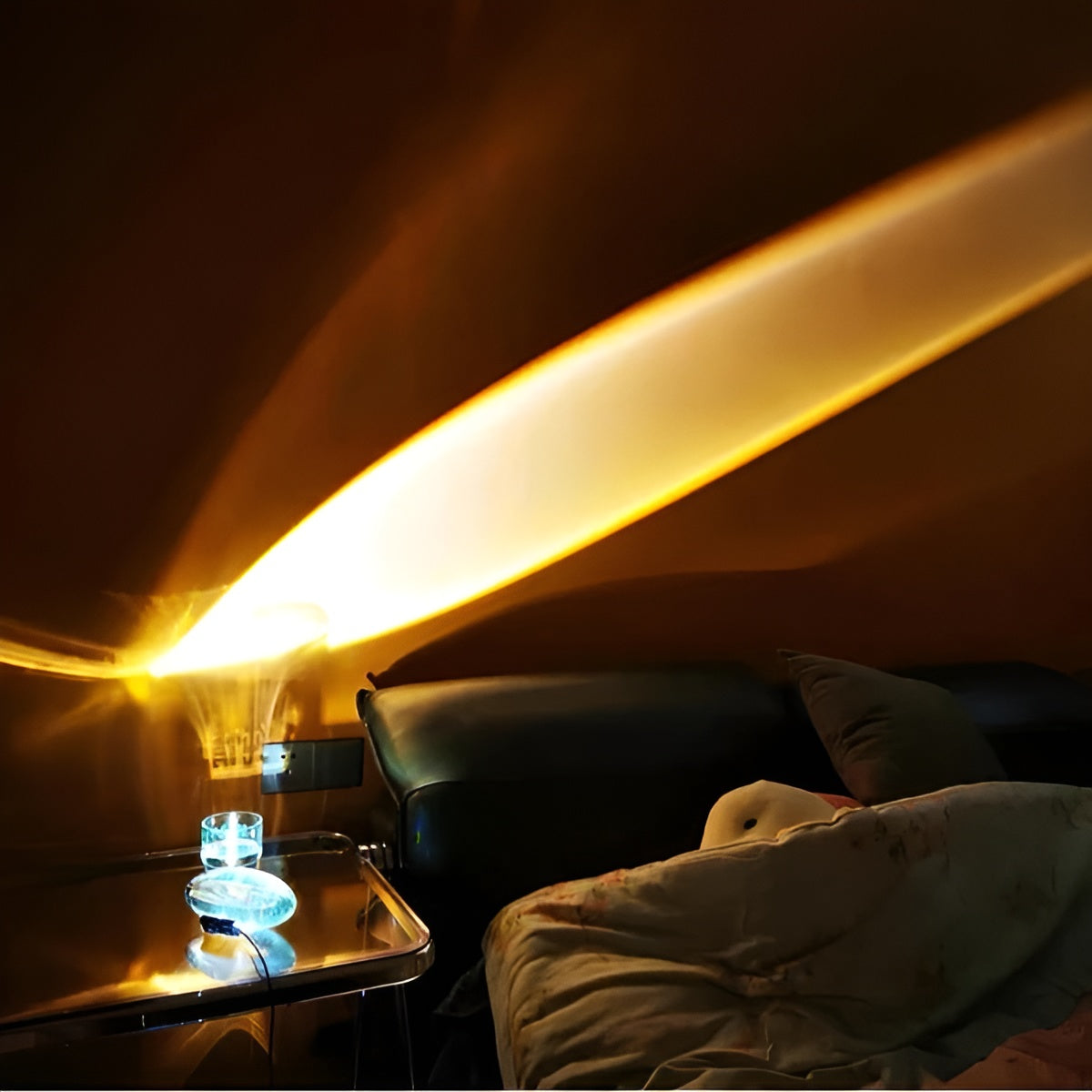 Oval Shaped Table Lamp with Warm Ambient Glow