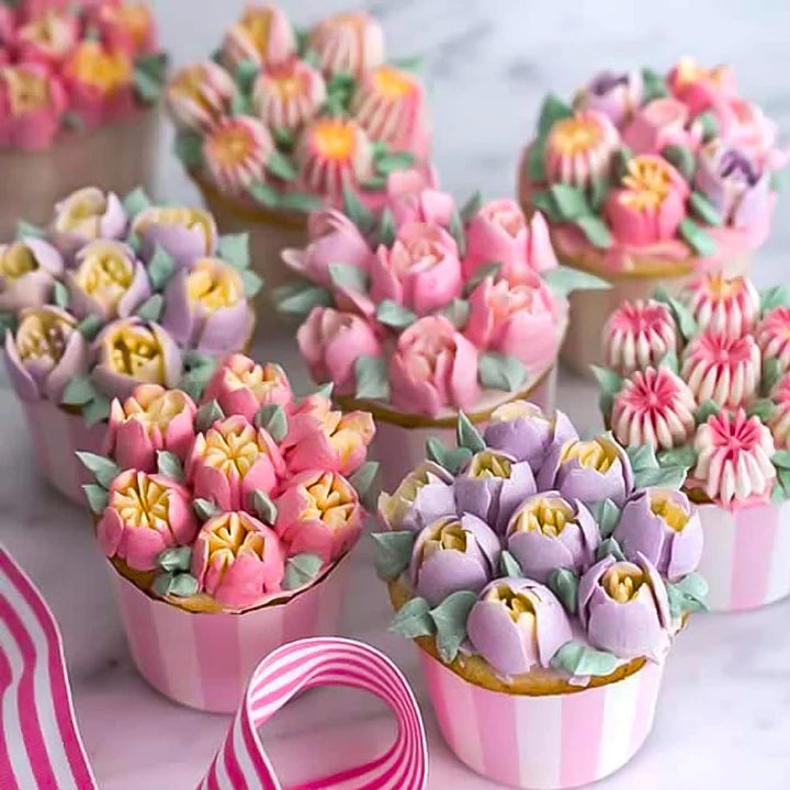 FloraFrost™ Tulip Nozzle Set — Transform Every Dessert into a Stunning Edible Masterpiece