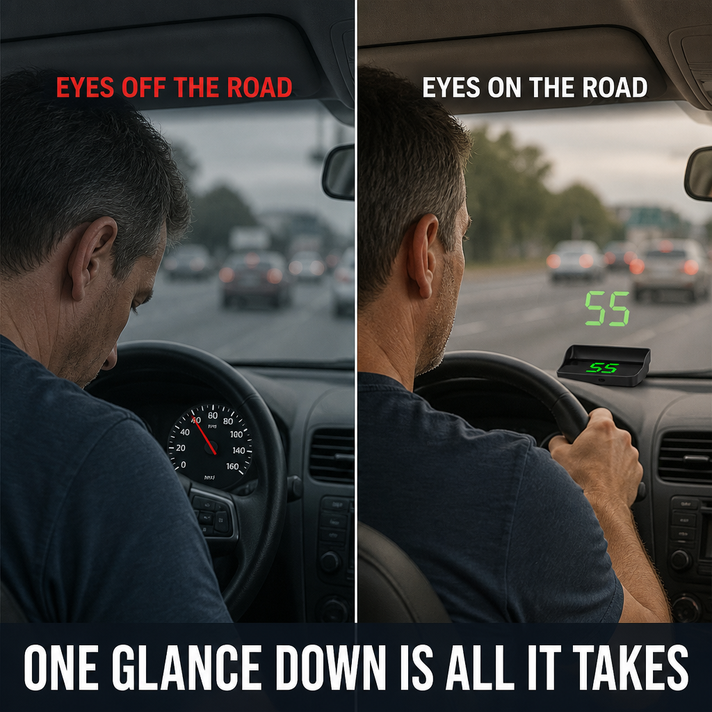 DriveSure™ GPS HUD — Display Your Actual Speed in HD Right on Your Windshield