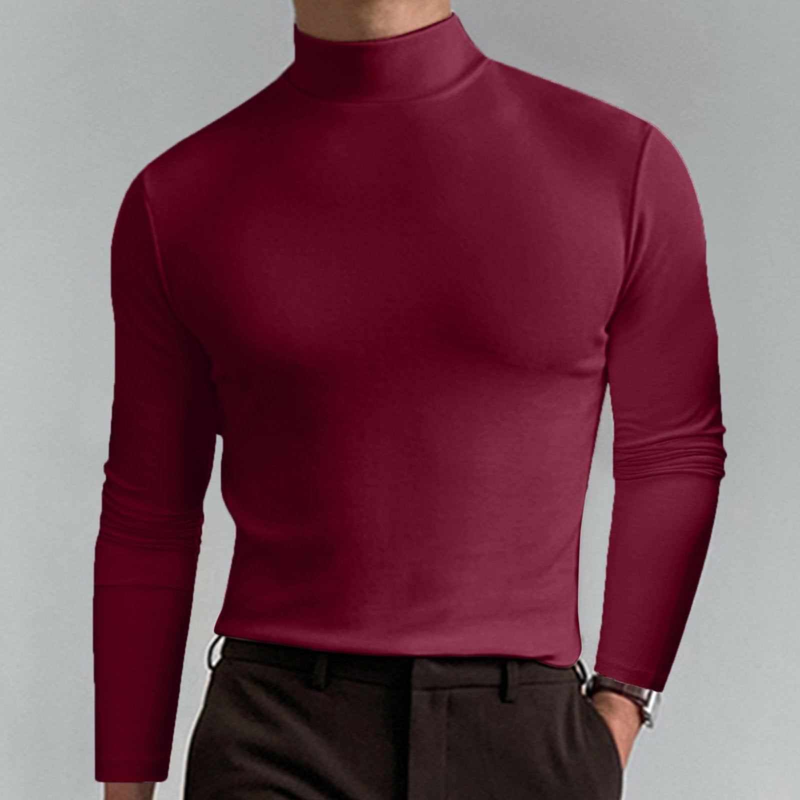 Marsilio™ – Men’s Sculpting Slim-Fit Mock Turtleneck