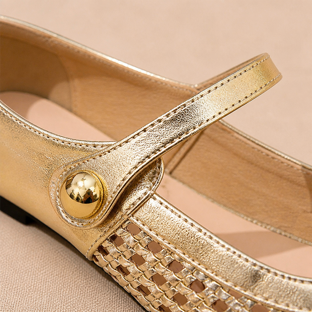 BreezeStep™ – Artisan-Woven Square-Toe Mary Jane Mules