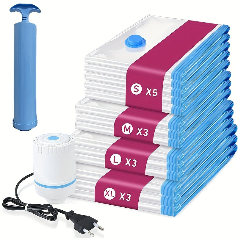 ClutterBuster - 14-Piece Hand-Pump Vacuum Storage Bag Set