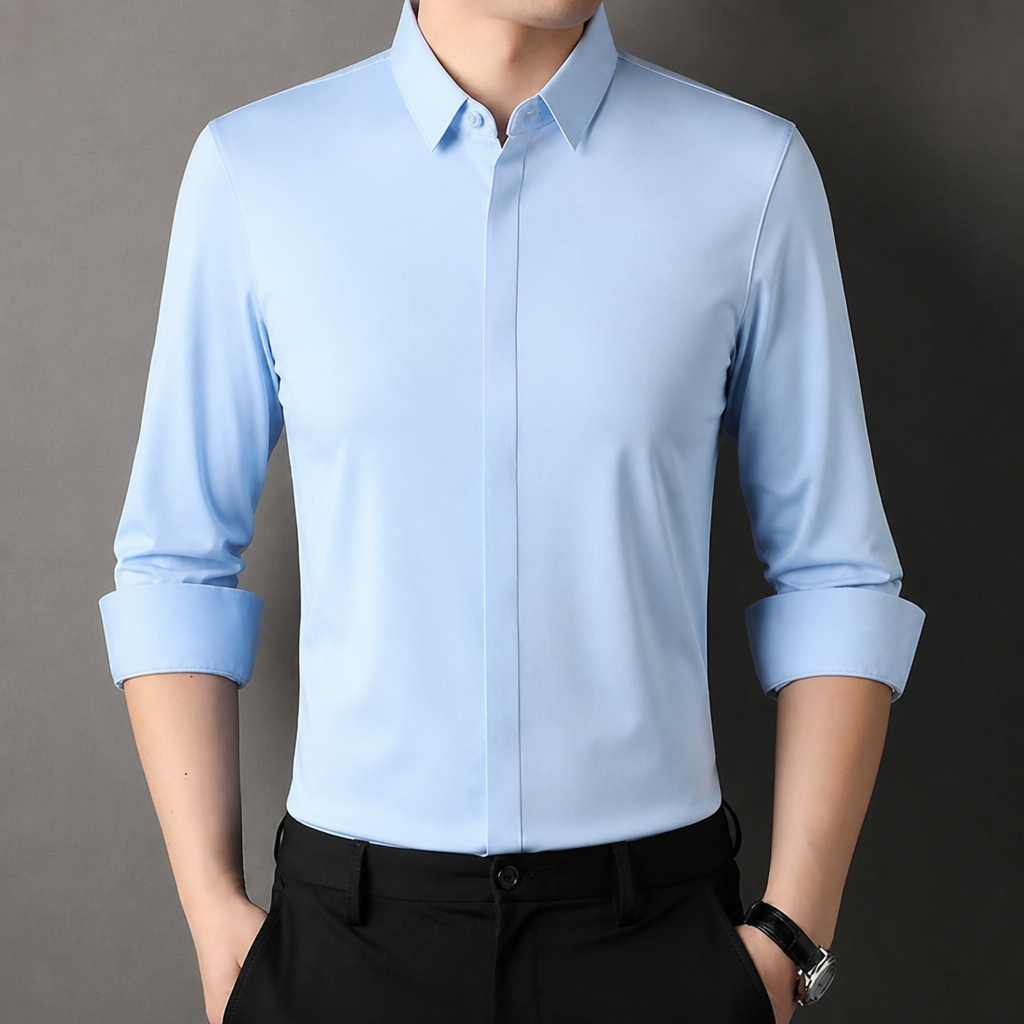 Vantori™ – Wrinkle-Resistant Slim-Fit 4-Way Stretch Dress Shirt
