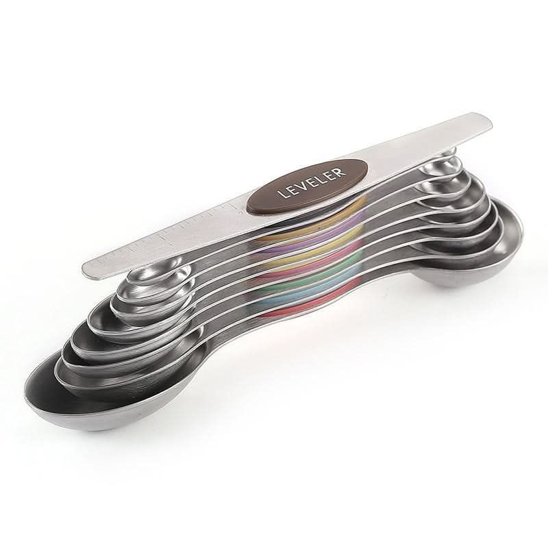Magnetic Measuring Spoons Set in Stainless Steel
