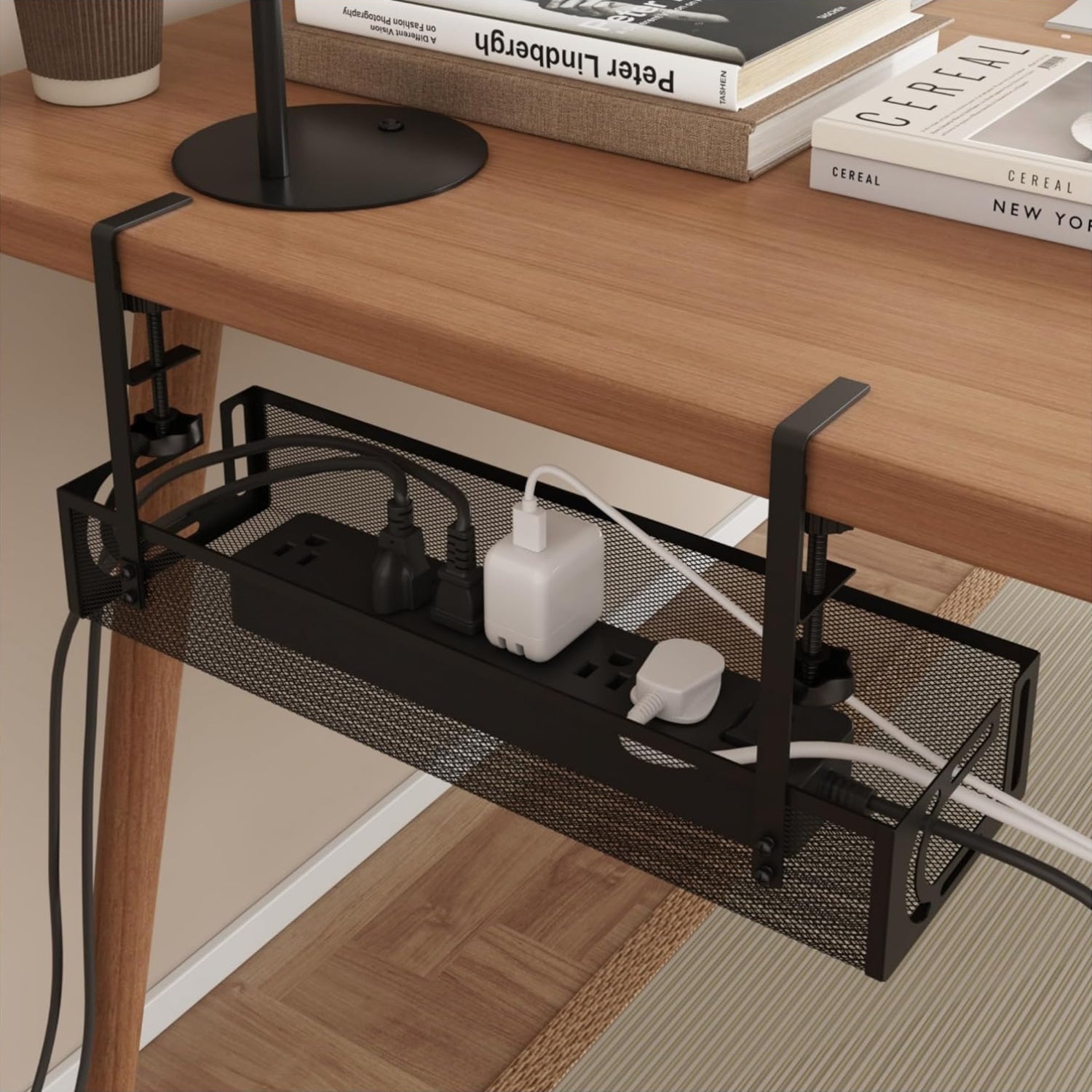 Clutter-Free Desk Cable Management Tray