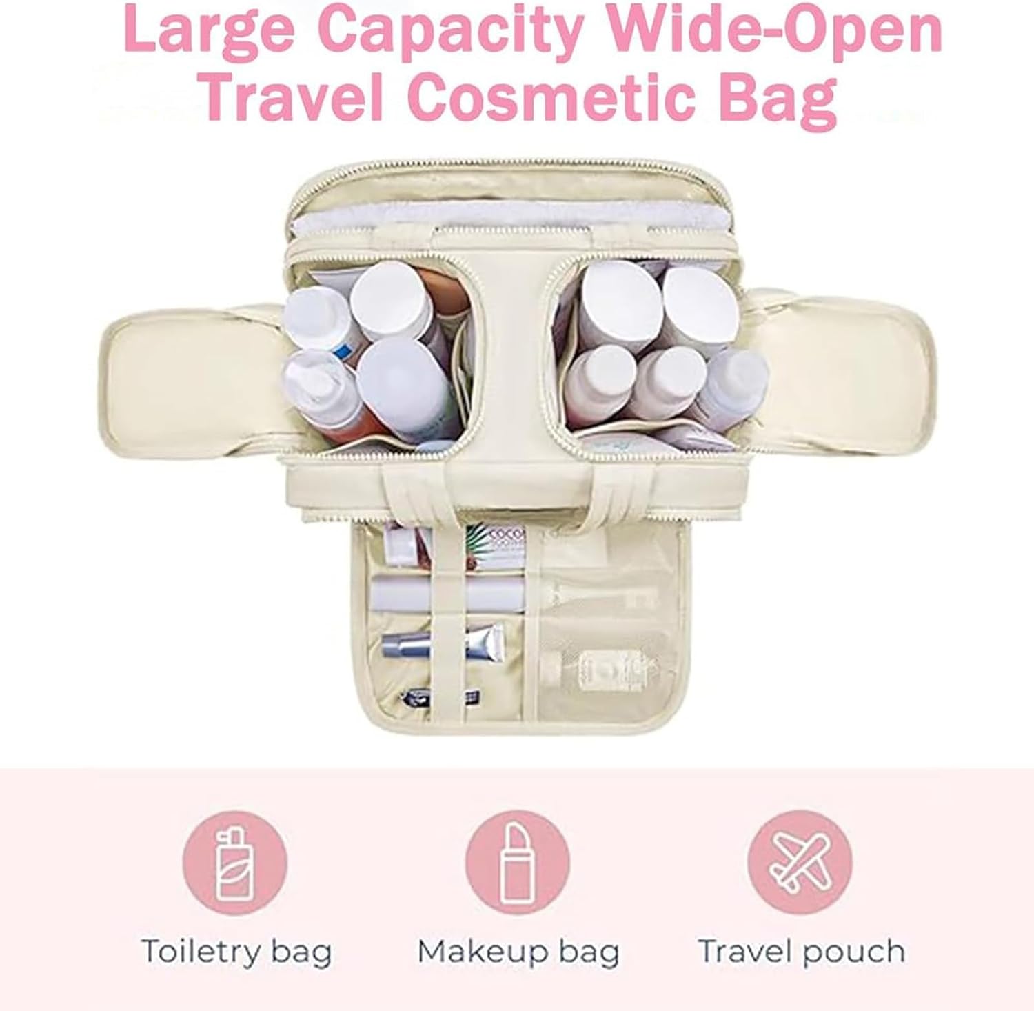 Ultimate 4-Compartment Travel Toiletry Organizer for Women