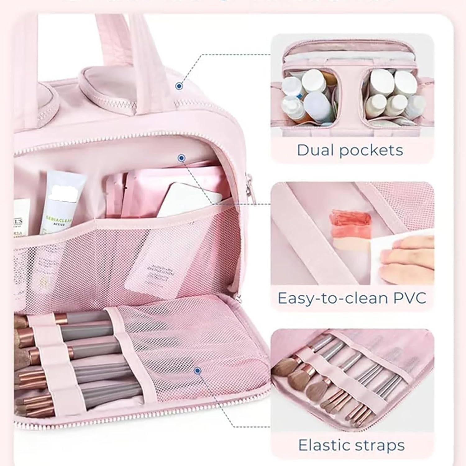Ultimate 4-Compartment Travel Toiletry Organizer for Women