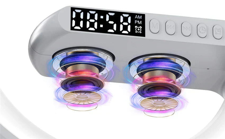 Versatile 4-in-1 Wake-Up Hub with Mood Lighting & Charger