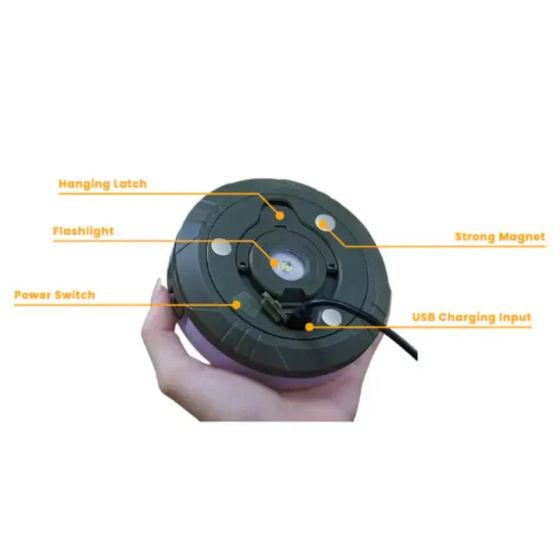 All-in-One Portable Camping Light with Retractable Cord