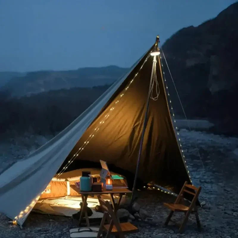 All-in-One Portable Camping Light with Retractable Cord