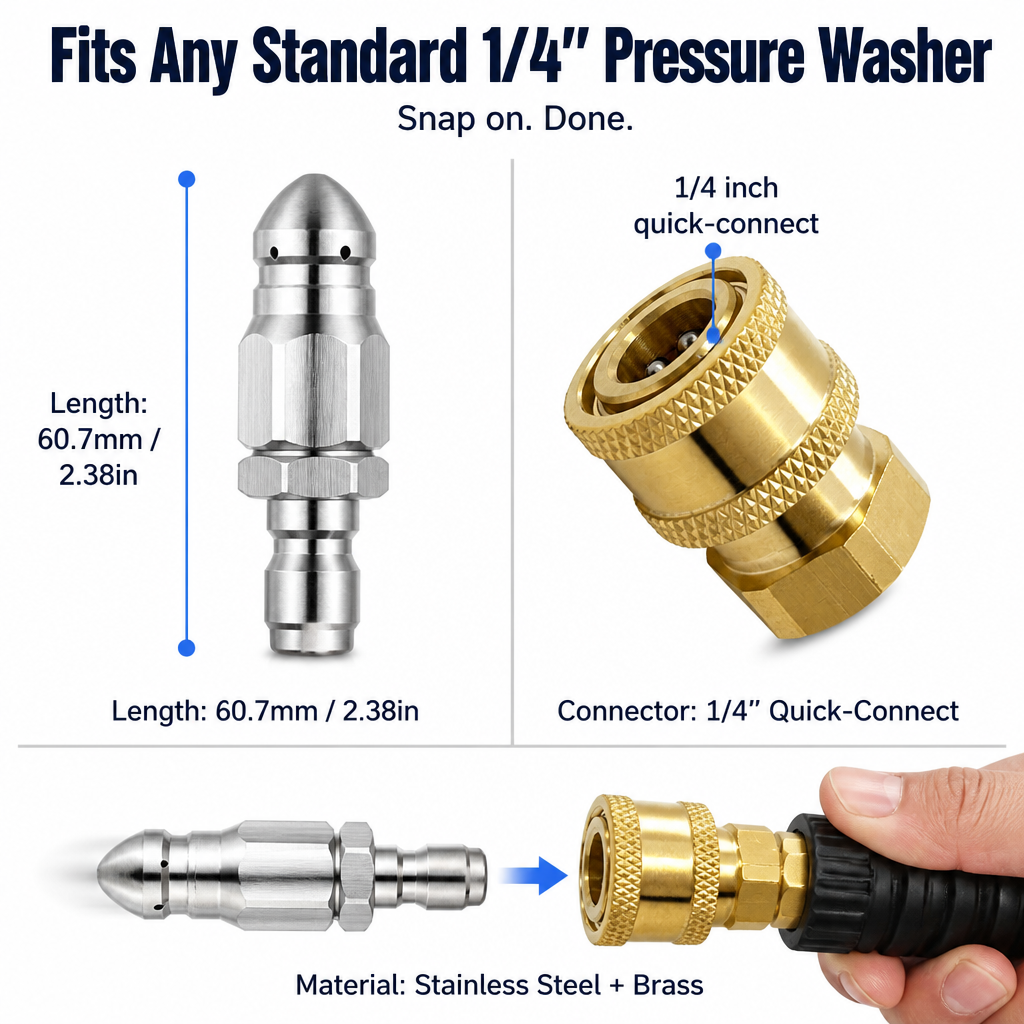 ConnectPro™ — Dissolve Tough Drain Blockages Fast Using Your Pressure Washer