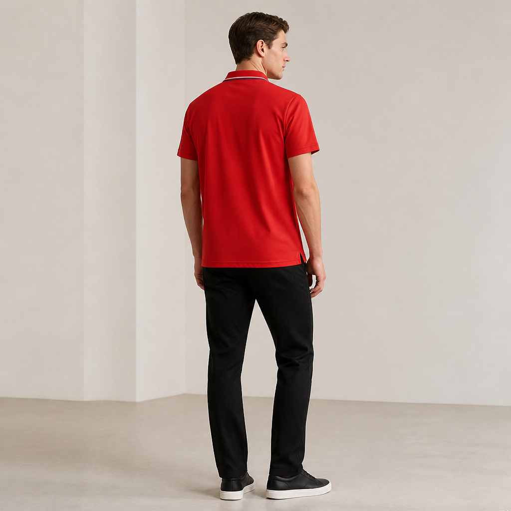 ValorCore™ – Classic Polo Shirt Set with Signature Striped Collar, Wrinkle-Free