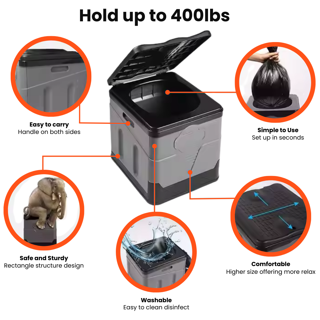 Compact Travel Toilet – Perfect for Camping and Outdoor Events